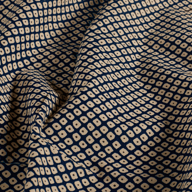 Cotton Poplin fabric Diamonds Navy