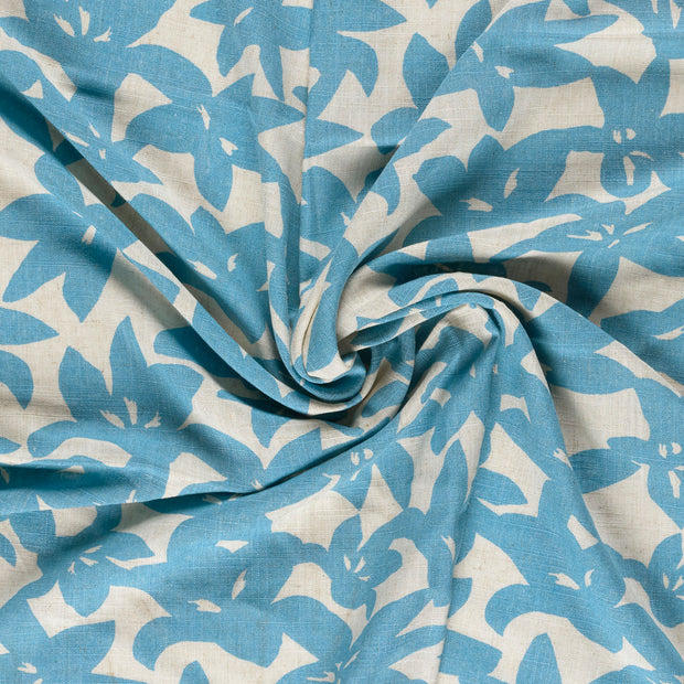  fabric Aqua printed 
