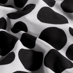 French Terry digital printed Dots Black