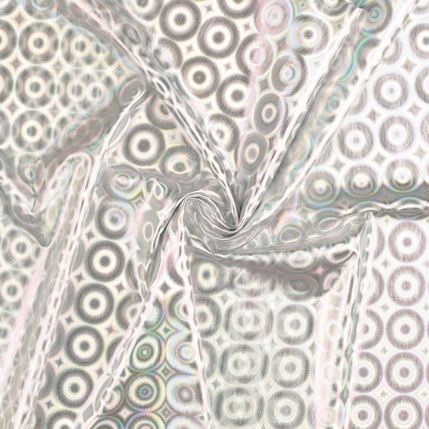 Jersey de Polyester tissu Argent enduit 