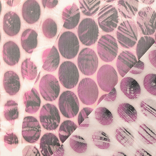 Viscose Satin fabric Lila digital printed 