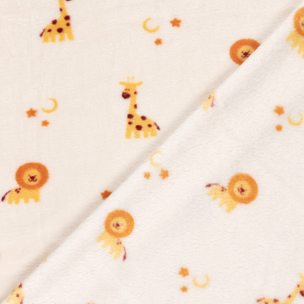 Coral Fleece fabric Giraffes printed 