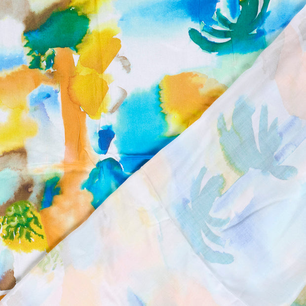 Viscose Satin fabric Abstract digital printed 