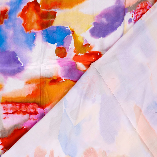 Viscose Satin fabric Abstract digital printed 