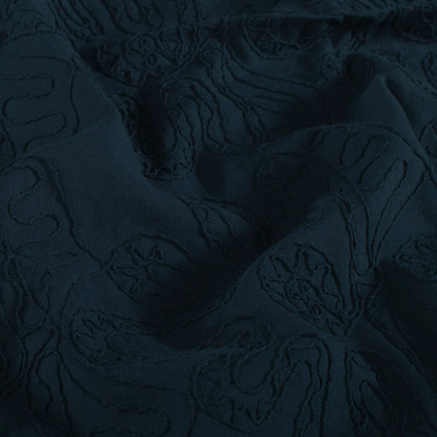 Popeline de Coton tissu Unicolore Bleu Marine
