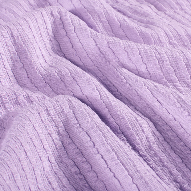 Rib Jacquard tela Unicolor Lila