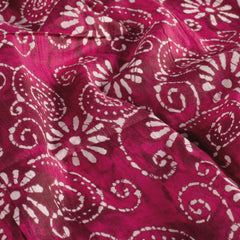 Voile printed Flowers Fuchsia