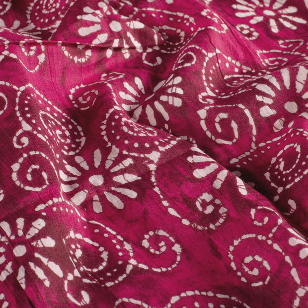 Voile fabric Flowers Fuchsia
