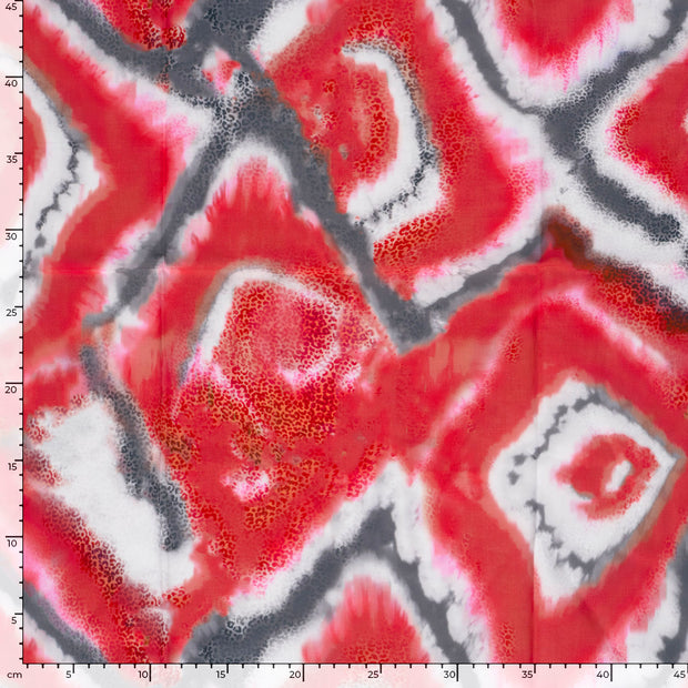 Voile fabric Batik Red