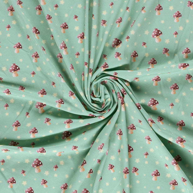Jersey fabric Mint digital printed 