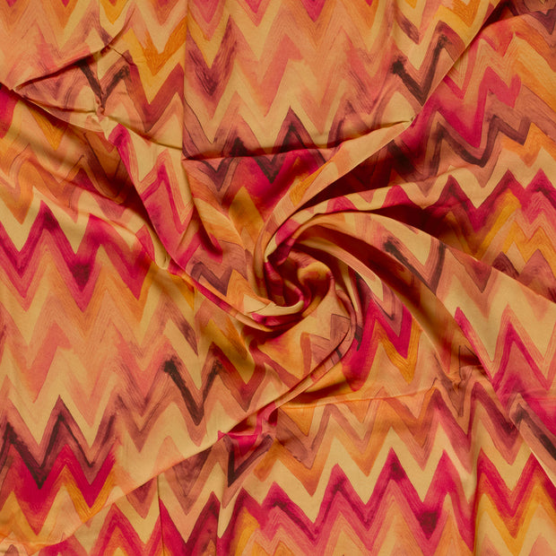 Viscose Satin fabric Camel digital printed 