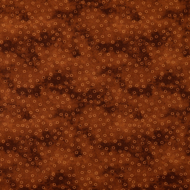 Cotton Poplin fabric Geometric pattern Brown