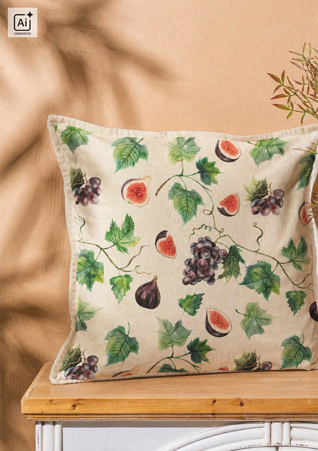 Panama stof Fruit & vruchten Beige