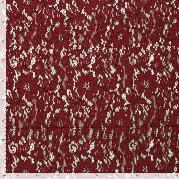 Lace fabric Flowers Red