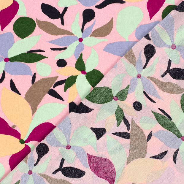 Borken Crepe stof Abstract bedrukt 