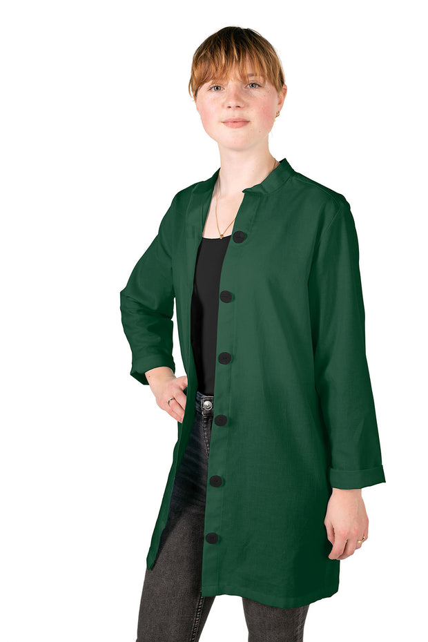 Cretonne tissu Unicolore Vert foncé