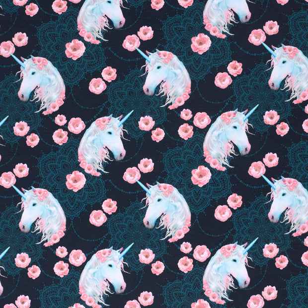 French Terry tissu Bleu Marine mat 