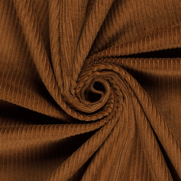 Corduroy 4.5w fabric Unicolour Brown