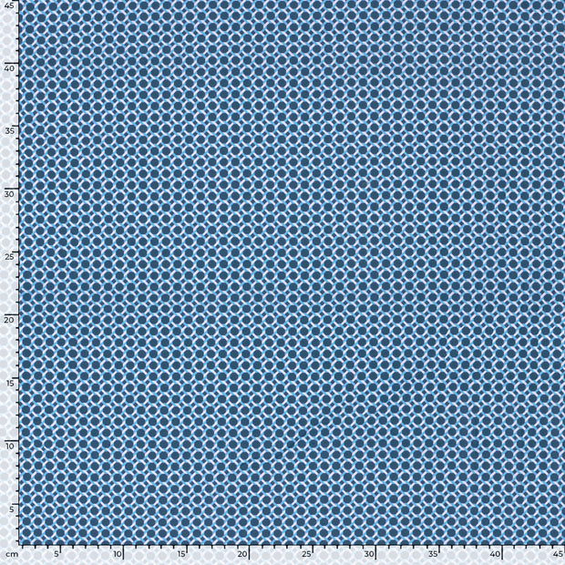 Algodón Popelina tela Azul acero mate 