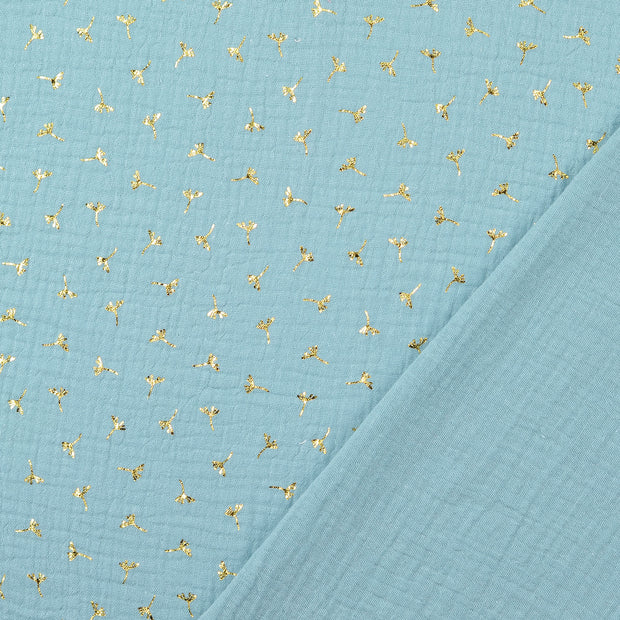 Mousseline stof Turquoise 
