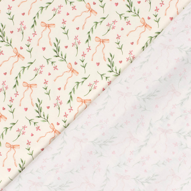 Cotton Jersey GOTS organic fabric Flowers digital printed 