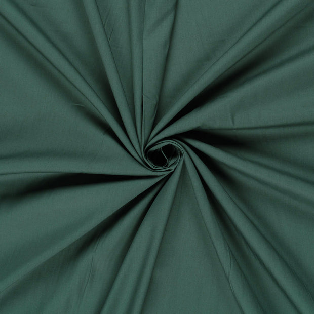 Algodón Popelina GOTS tela Verde oscuro 