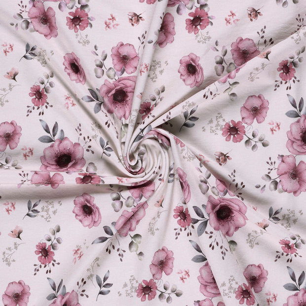 Jersey fabric Optical White digital printed 
