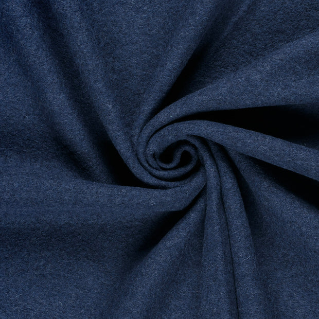 Wool Boucle fabric Indigo 