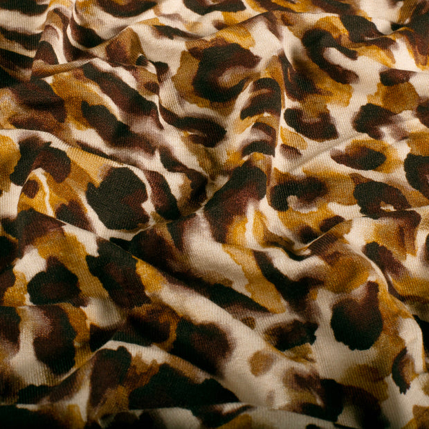 Viscose Vortex Jerséis tela Leopardos Camel