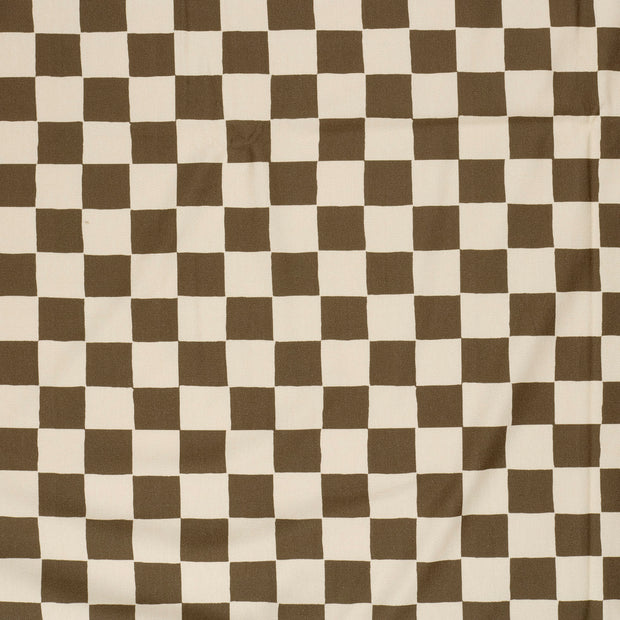 French Terry GOTS organic fabric Dark Brown matte 