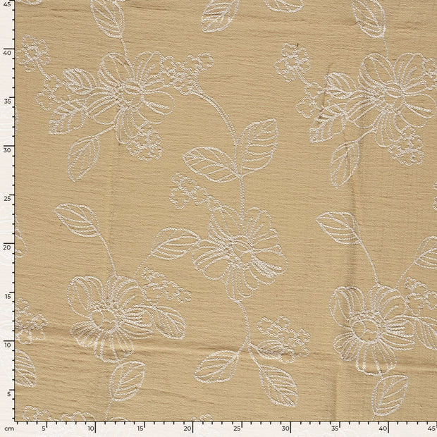  fabric Flowers Beige