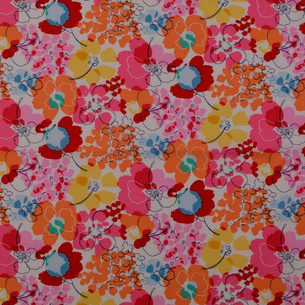  fabric Flowers Orange