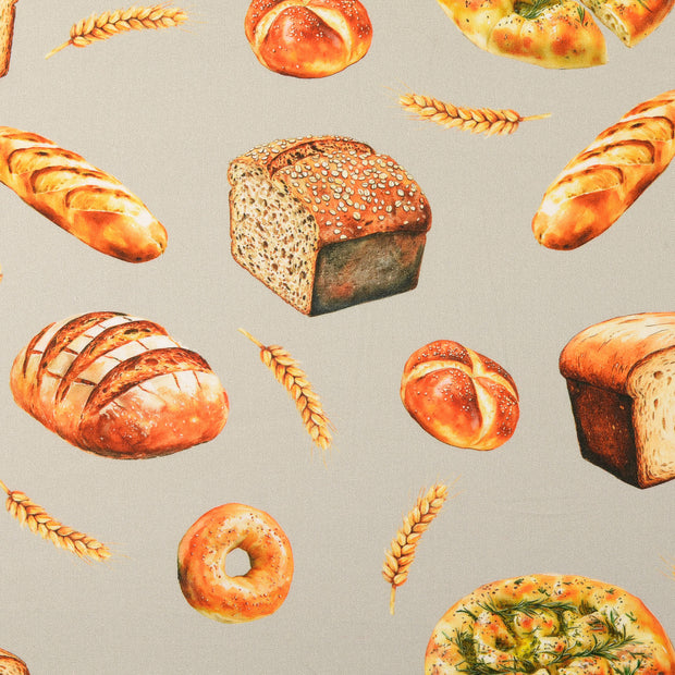 Cretonne fabric Food Grey
