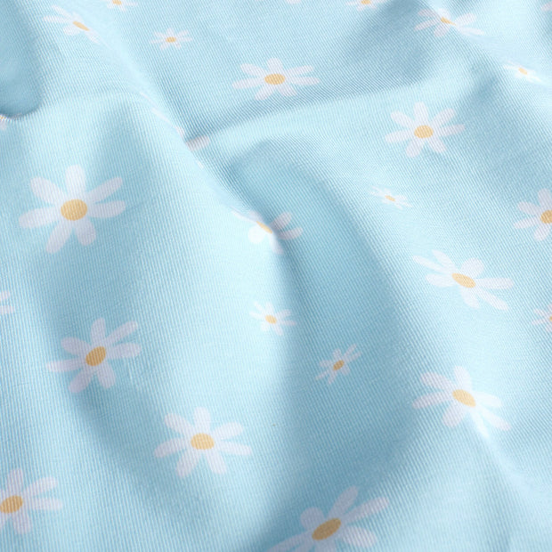 Baumwolle Jersey fabrik Blumen Hell Blau