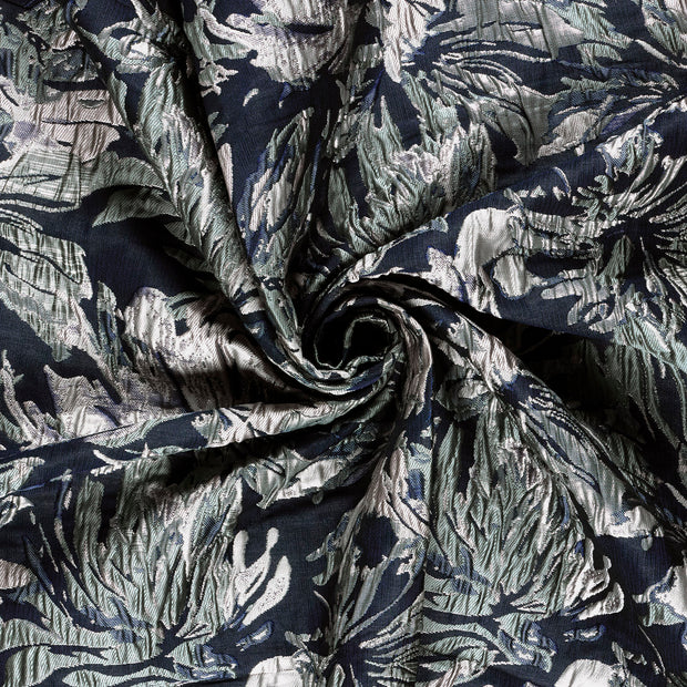 Jacquard stof Zwart Lurex 