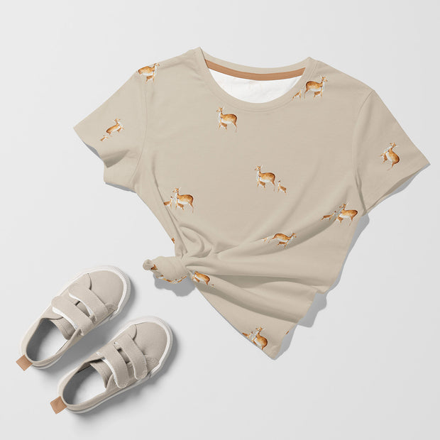Cotton Jersey GOTS organic fabric Beige matte 