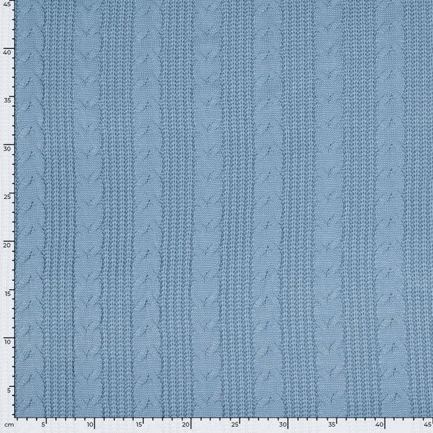 Heavy Knit fabrik Uni Hellblau