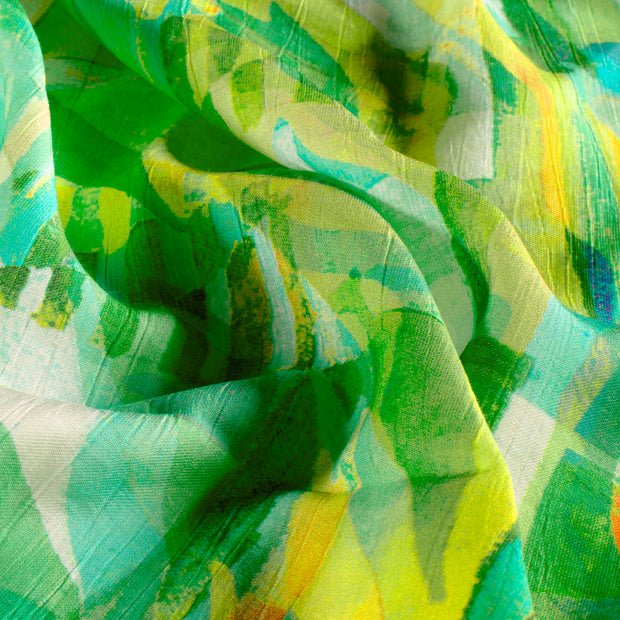  fabric Abstract Neon Green