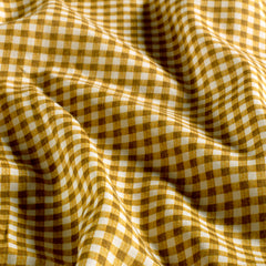 Cretonne digital printed Checks Brown