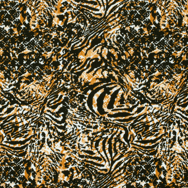 Borken Crepe fabric Abstract Black
