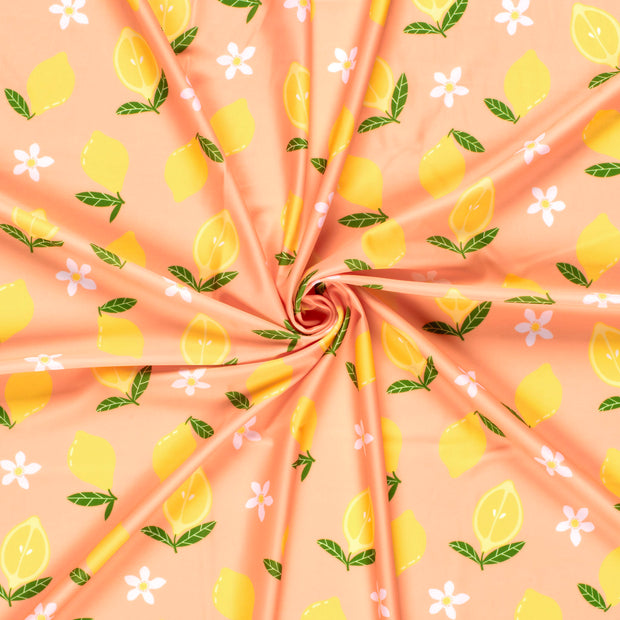 Swimwear Jersey UPF50 Recycled fabric Salmon digital printed 