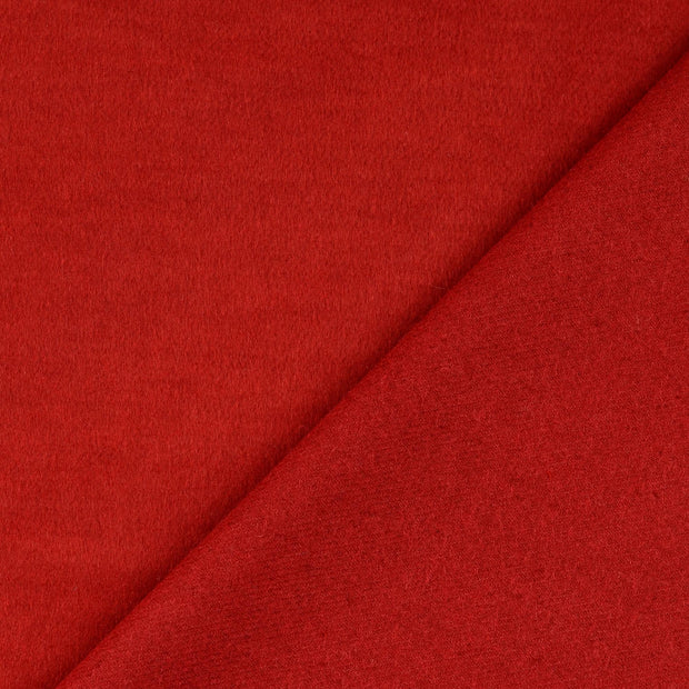 Wool Boucle fabric Red 