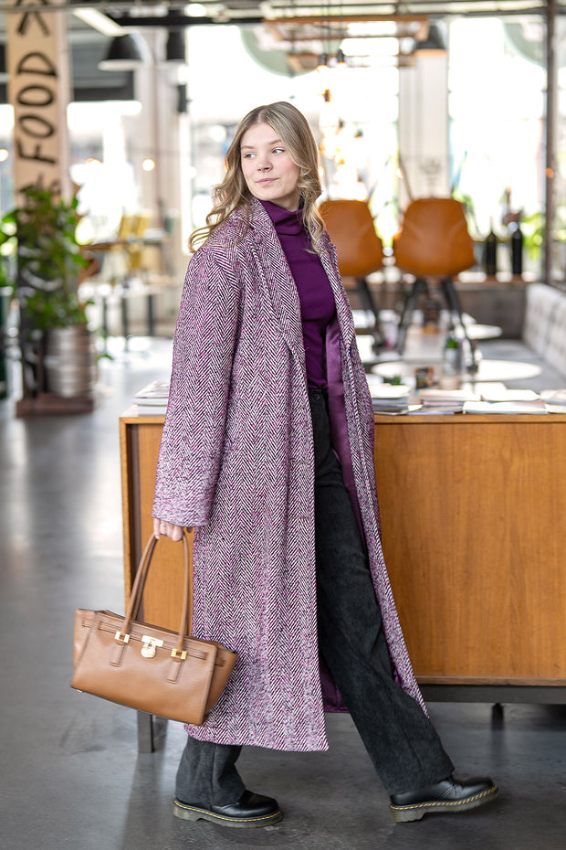 Jacquard stof Effen Paars