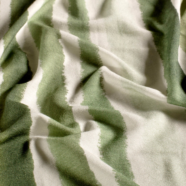 Viscose Jersey fabric Stripes Olive Green