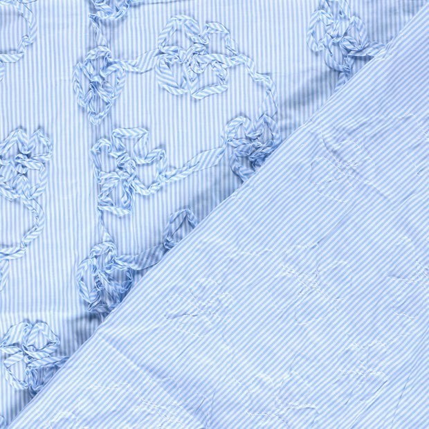 Popeline de Coton tissu rayures avec application 