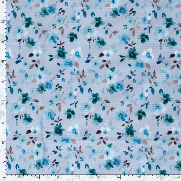 Wafel Piqué stof Babyblauw
