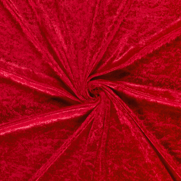 Velours fabric Red crushed 