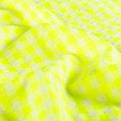 Baumwolle Popeline Seersucker Uni Neon Gelb