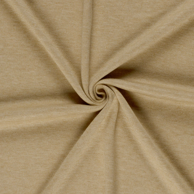 Poly Viscose Jersey fabric Camel brushed 