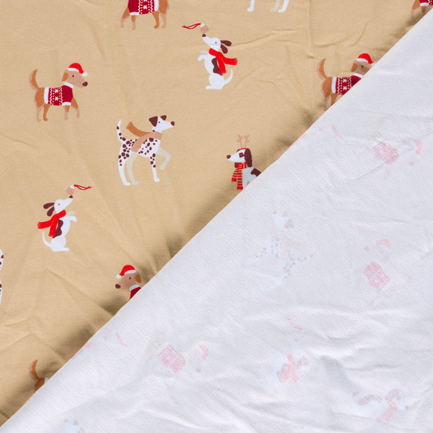 French Terry fabric Christmas printed 